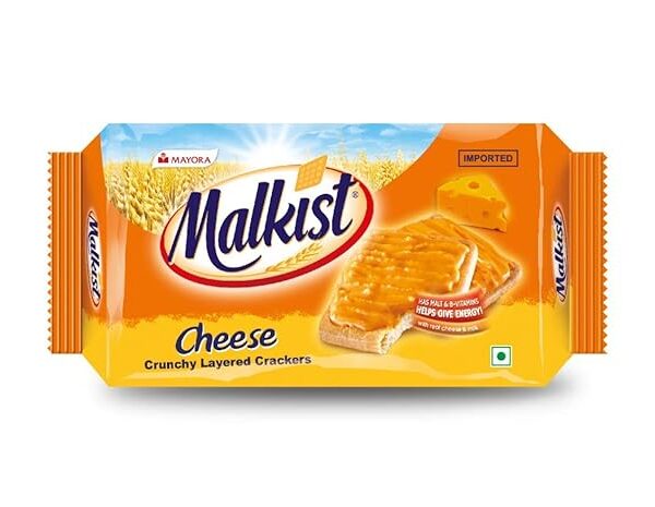 Malkist Cheese Flavoured Crunchy Layered Crackers 144gm
