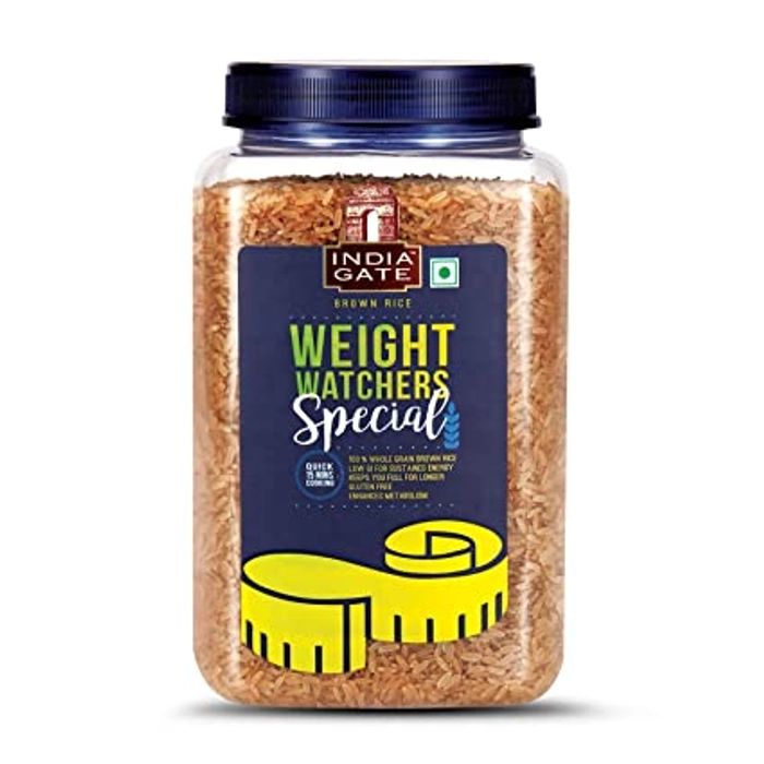 India Gate Brown Rice Weight Watcher 1kg Jar India Gate Brown Rice Weight Watcher 1kg Jar - Image 1