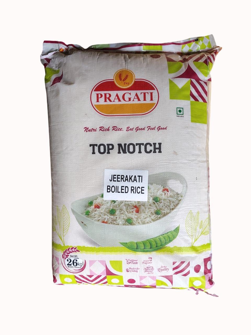 Rice Pragati Top Notch ( Boiled Jeerakathi ) 26kg ( Rs 53kg ) Rice Pragati Top Notch ( Boiled Jeerakathi ) 26kg ( Rs 51/kg ) - Image 1